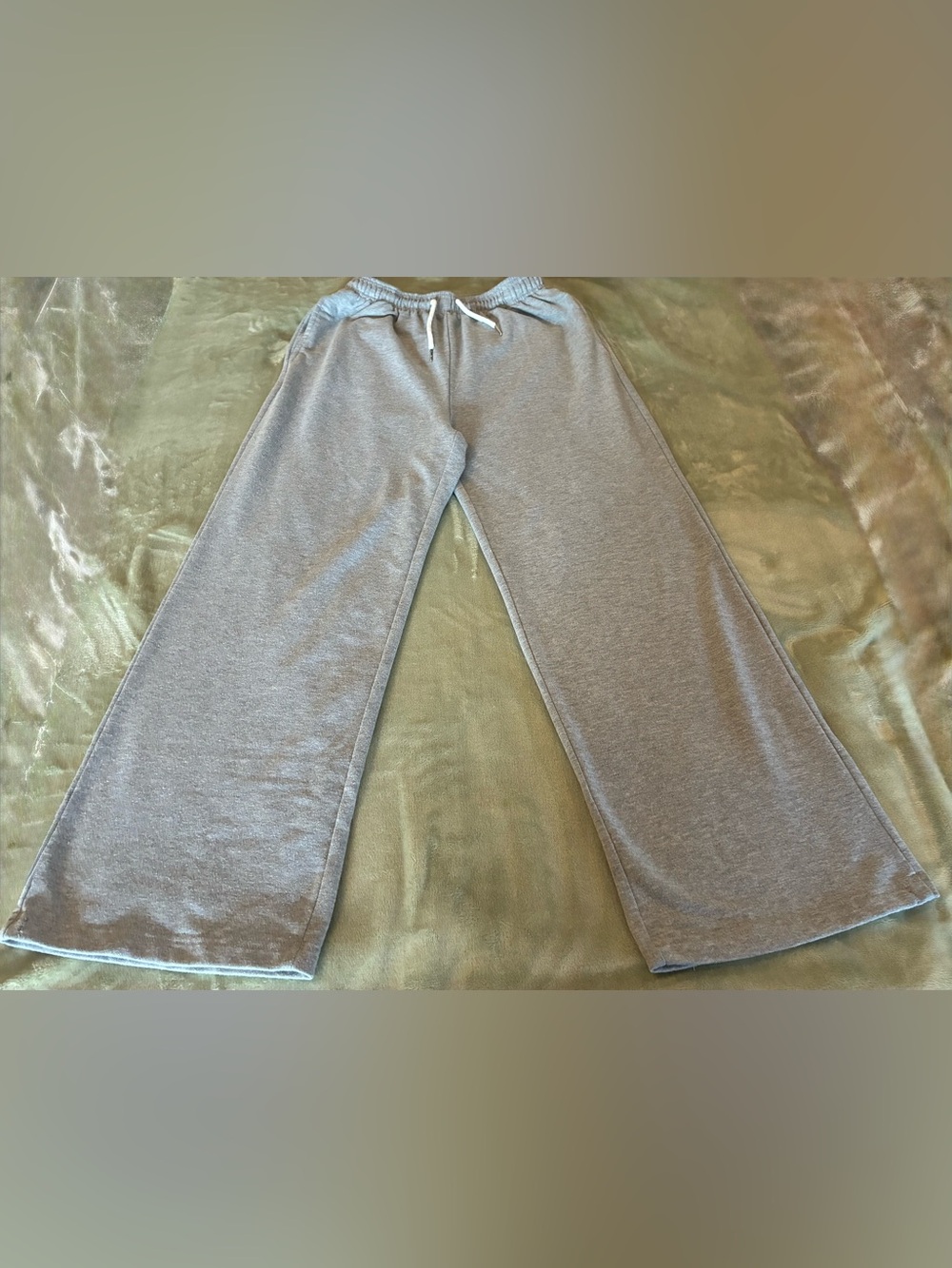 Women’s Cozy Wide-Leg Lounge Pants - Gray Size XS (0-2)